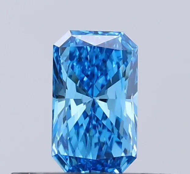 0.25ct Princess Lab Grown Diamond (Colour Fancy Vivid Blue, Clarity VS1, IGI Certified)