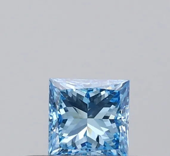 0.25ct Princess Lab Grown Diamond (Colour Fancy Vivid Blue, Clarity VVS2, IGI Certified)