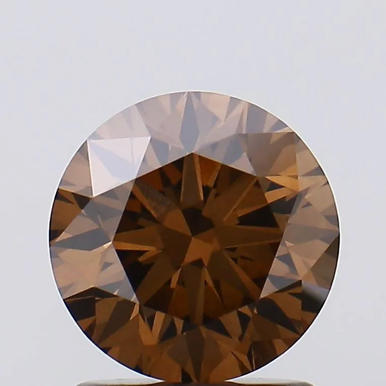 0.25ct Round Lab Grown Diamond (Colour Fancy Deep Brown, Clarity VVS2, Cut EX, Uncertified)