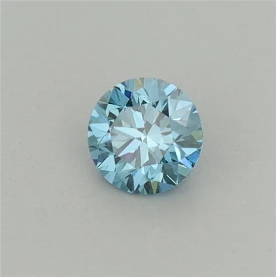 0.25ct Round Lab Grown Diamond (Colour Fancy Vivid Blue, Clarity VS1, Cut EX, IGI Certified)