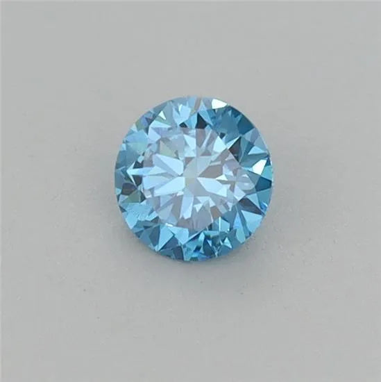 0.25ct Round Lab Grown Diamond (Colour Fancy Vivid Blue, Clarity VVS2, Cut VG, IGI Certified)