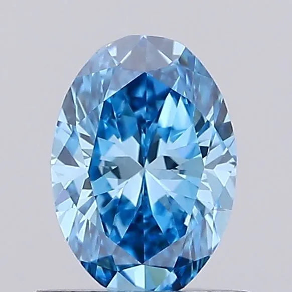 0.26ct Oval Lab Grown Diamond (Colour Fancy Vivid Blue, Clarity VS1, Uncertified)