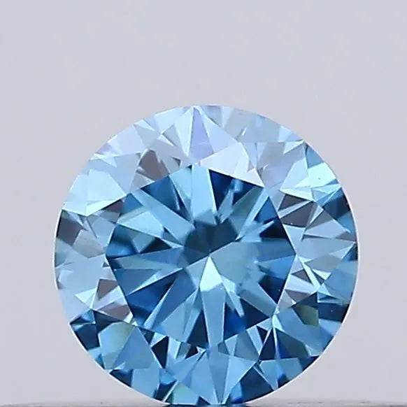 0.26ct Round Lab Grown Diamond (Colour Fancy Vivid Blue, Clarity VS1, Cut EX, IGI Certified)