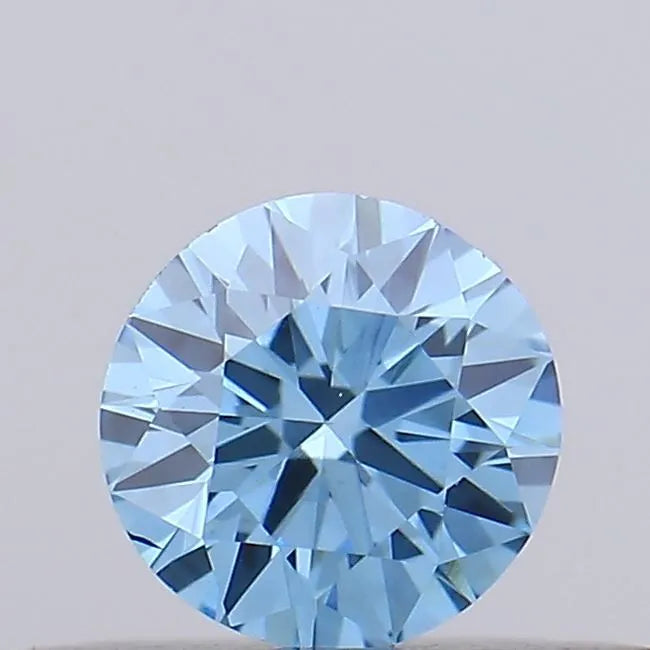 0.26ct Round Lab Grown Diamond (Colour Fancy Vivid Blue, Clarity VS2, Cut EX, IGI Certified)