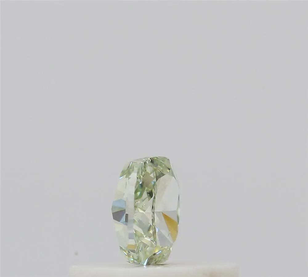 0.27ct Cushion brilliant Natural Diamond (Colour Fancy Light Yellowish Green, Clarity VS2, GIA Certified)