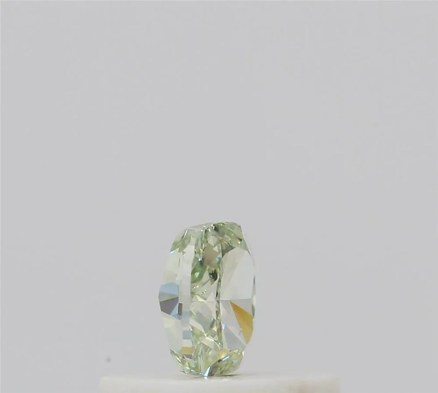 0.27ct Cushion brilliant Natural Diamond (Colour Fancy Light Yellowish Green, Clarity VS2, GIA Certified)