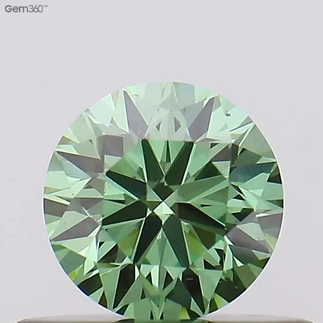 0.27ct Round Lab Grown Diamond (Colour Fancy Vivid Green, Clarity VS1, Cut EX, Uncertified)