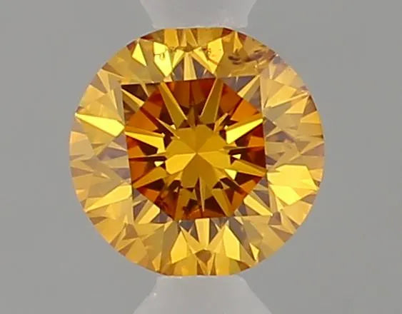0.27ct Round Natural Diamond (Colour Fancy Orange, Clarity SI2, Cut VG, GIA Certified)