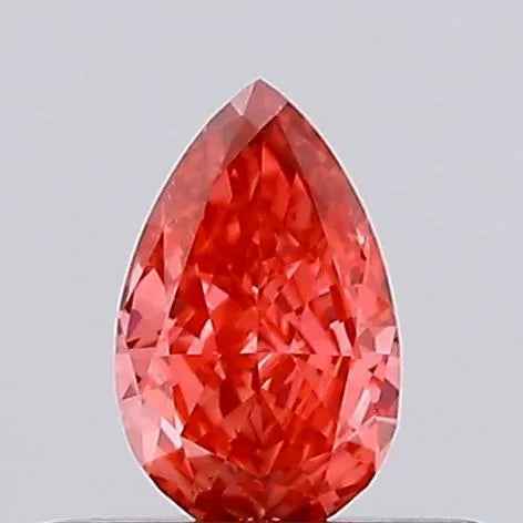 0.28ct Pear Lab Grown Diamond (Colour Fancy Vivid Red, Clarity VVS2, Uncertified)