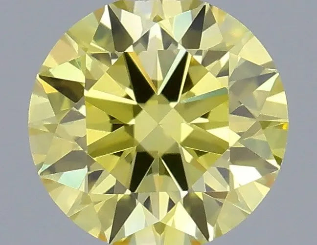 0.28ct Round Lab Grown Diamond (Colour Fancy Intense Yellow, Clarity VVS2, Cut ID, IGI Certified)
