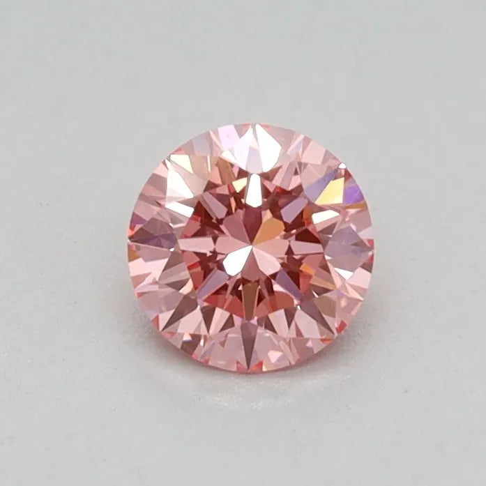 0.28ct Round Lab Grown Diamond (Colour Fancy Vivid Pink, Clarity VS1, Cut EX, IGI Certified)
