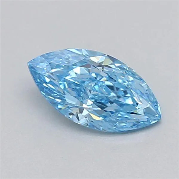 0.29ct Marquise Lab Grown Diamond (Colour Fancy Vivid Blue, Clarity VVS1, IGI Certified)