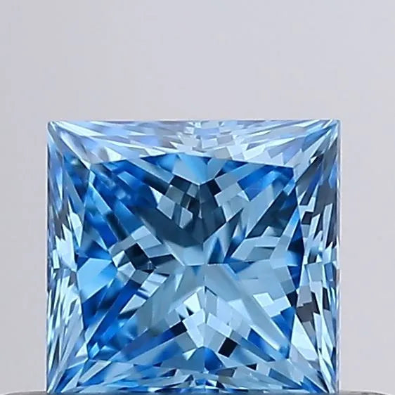 0.29ct Princess Lab Grown Diamond (Colour Fancy Vivid Blue, Clarity VVS2, Uncertified)
