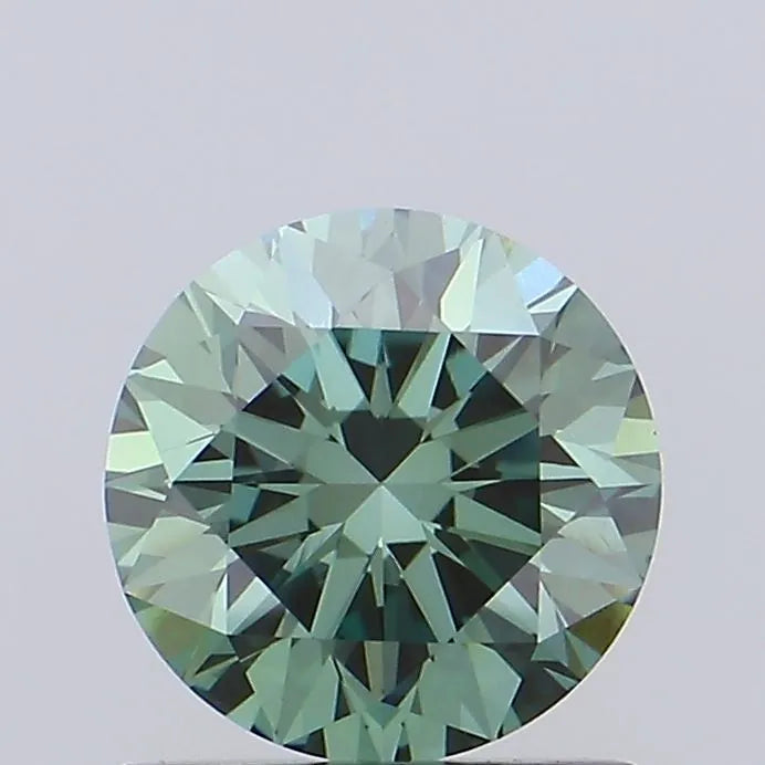 0.29ct Round Lab Grown Diamond (Colour Fancy Vivid Green, Clarity VVS2, Cut EX, Uncertified)