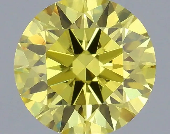 0.29ct Round Lab Grown Diamond (Colour Fancy Vivid Yellow, Clarity VVS1, Cut ID, IGI Certified)