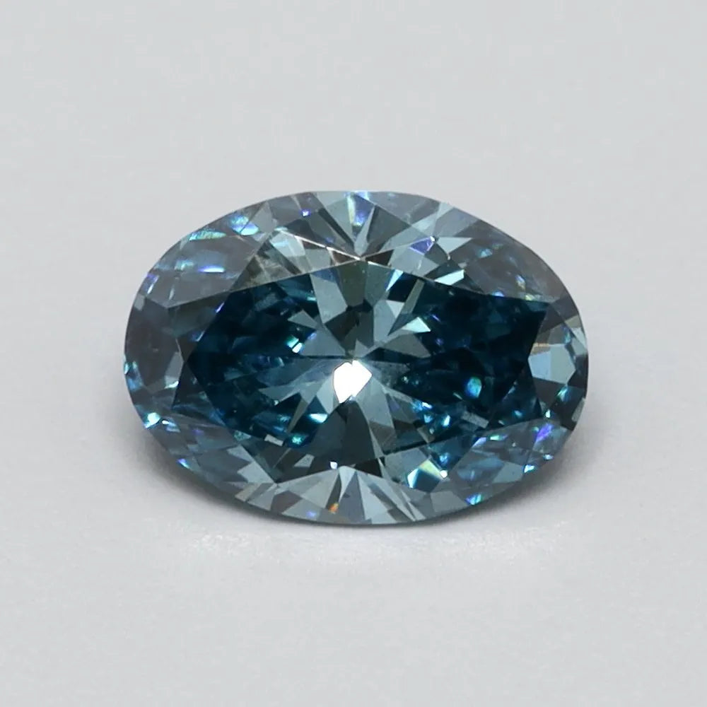 0.30ct Oval Lab Grown Diamond (Colour Fancy Vivid Blue, Clarity VS2, Cut VG, Uncertified)