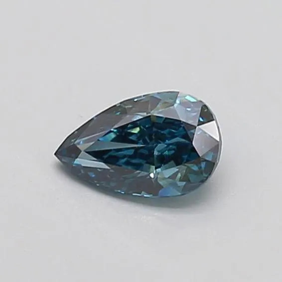 0.30ct Pear Lab Grown Diamond (Colour Fancy Deep Greenish Blue, Clarity VVS2, IGI Certified)