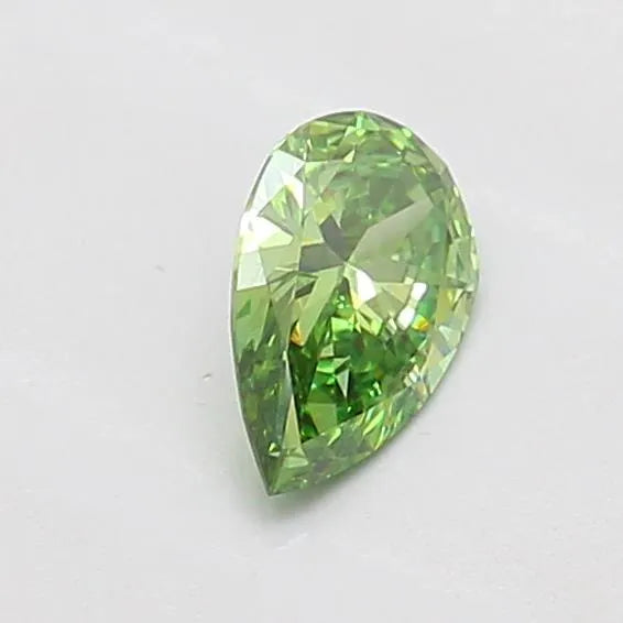 0.30ct Pear Lab Grown Diamond (Colour Fancy Vivid Green, Clarity VVS2, IGI Certified)