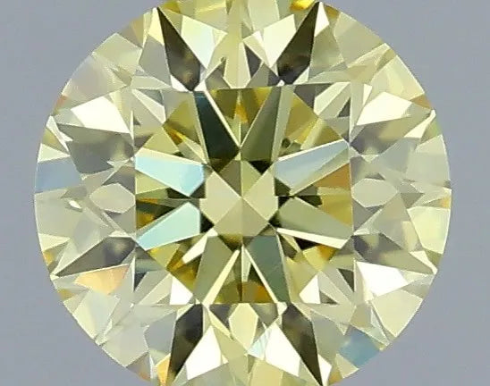 0.30ct Round Lab Grown Diamond (Colour Fancy Intense Yellow, Clarity VVS2, Cut EX, IGI Certified)