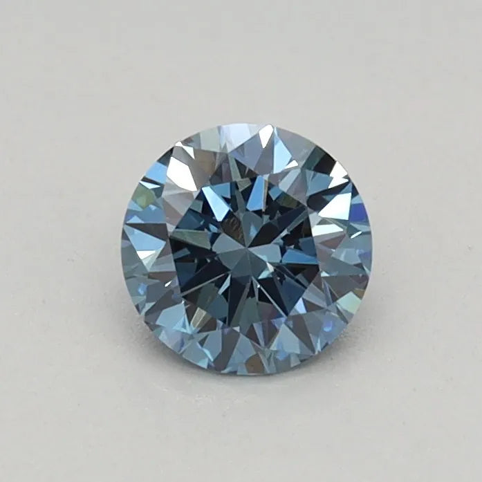 0.30ct Round Lab Grown Diamond (Colour Fancy Vivid Blue, Clarity VS1, Cut VG, IGI Certified)