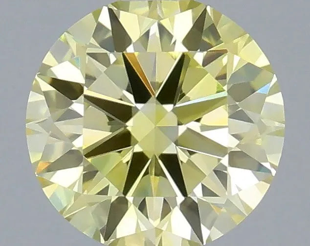 0.30ct Round Lab Grown Diamond (Colour Fancy Yellow, Clarity VVS2, Cut EX, IGI Certified)