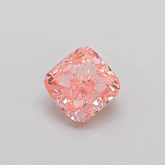 0.31ct Cushion brilliant Lab Grown Diamond (Colour Fancy Intense Orangey Pink, Clarity VS1, Cut VG, Uncertified)