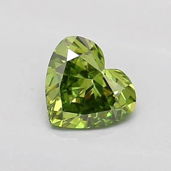 0.31ct Heart Lab Grown Diamond (Colour Fancy Vivid Green, Clarity VS2, IGI Certified)