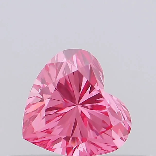 0.31ct Heart Lab Grown Diamond (Colour Fancy Vivid Pink, Clarity VVS2, Uncertified)