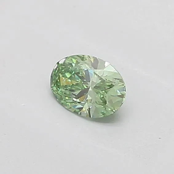 0.31ct Oval Lab Grown Diamond (Colour Fancy Vivid Green, Clarity VVS2, IGI Certified)