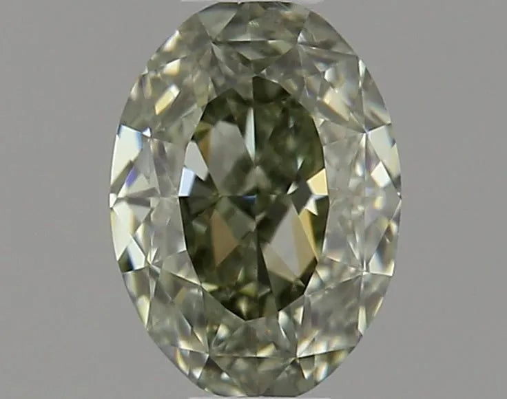 0.31ct Oval Natural Diamond (Colour Fancy Green, Clarity SI2, GIA Certified)