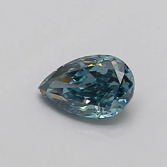 0.31ct Pear Lab Grown Diamond (Colour Fancy Vivid Green Blue, Clarity VVS1, IGI Certified)