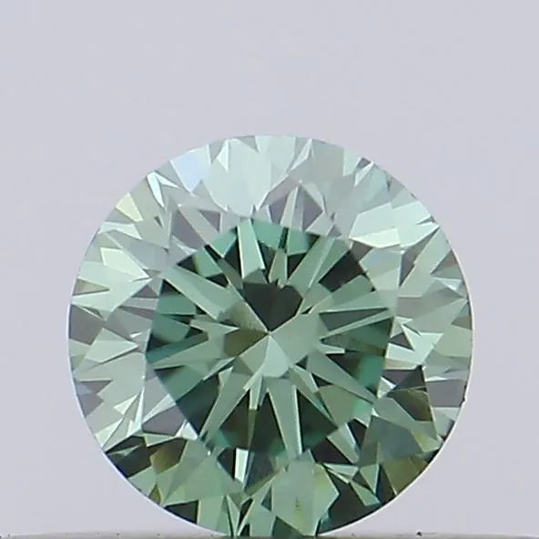 0.31ct Round Lab Grown Diamond (Colour Fancy Vivid Green, Clarity VS1, Cut EX, IGI Certified)