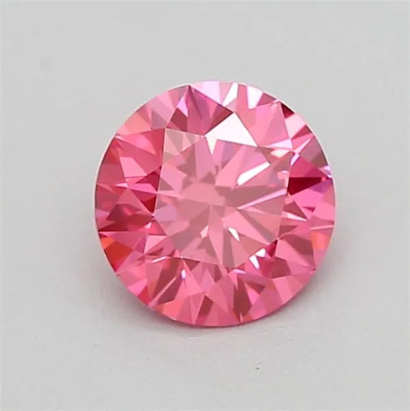0.31ct Round Lab Grown Diamond (Colour Fancy Vivid Pink, Clarity IF, Cut ID, IGI Certified)