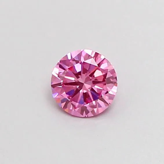 0.31ct Round Lab Grown Diamond (Colour Fancy Vivid Pink, Clarity VS2, Cut VG, IGI Certified)