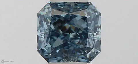 0.31ct Square radiant Lab Grown Diamond (Colour Fancy Vivid Blue, Clarity VVS1, Cut VG, IGI Certified)