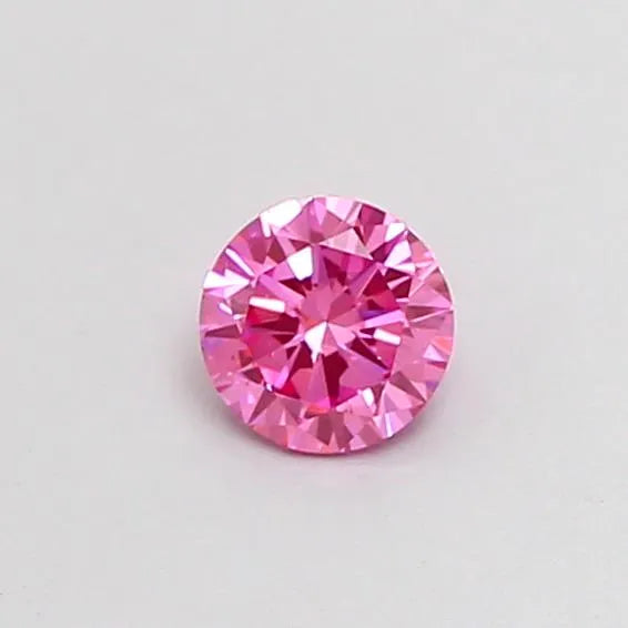 0.32ct Round Lab Grown Diamond (Colour Fancy Vivid Pink, Clarity VS2, Cut VG, IGI Certified)