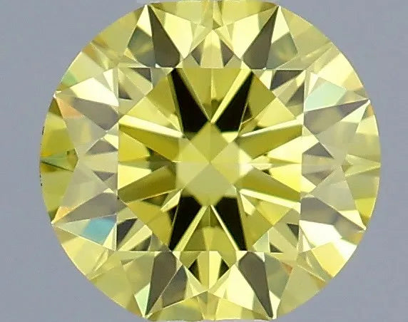 0.32ct Round Lab Grown Diamond (Colour Fancy Vivid Yellow, Clarity VVS1, Cut ID, IGI Certified)