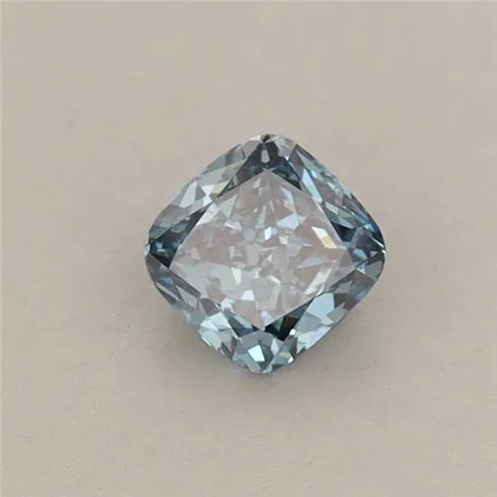 0.33ct Cushion modified Lab Grown Diamond (Colour Fancy Vivid Blue, Clarity VS1, IGI Certified)