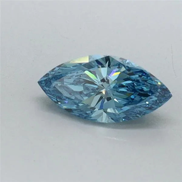 0.33ct Marquise Lab Grown Diamond (Colour Fancy Vivid Blue, Clarity VS1, IGI Certified)
