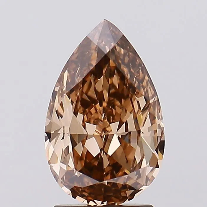 0.33ct Pear Lab Grown Diamond (Colour Fancy Brown, Clarity VS1, Uncertified)