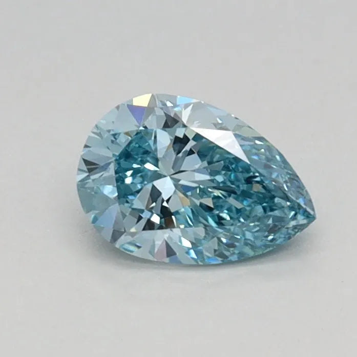 0.33ct Pear Lab Grown Diamond (Colour Fancy Vivid Blue, Clarity VVS2, IGI Certified)