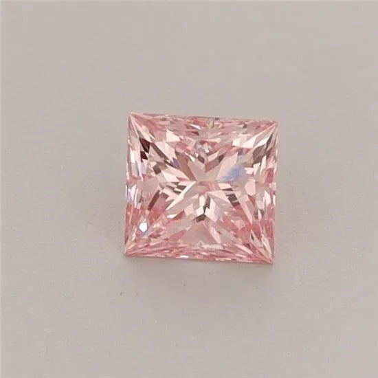 0.33ct Princess Lab Grown Diamond (Colour Fancy Vivid Pink, Clarity VS1, IGI Certified)