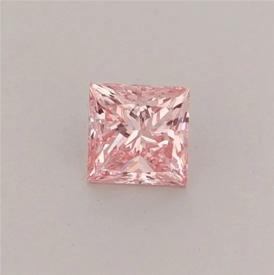 0.33ct Princess Lab Grown Diamond (Colour Fancy Vivid Pink, Clarity VS2, IGI Certified)