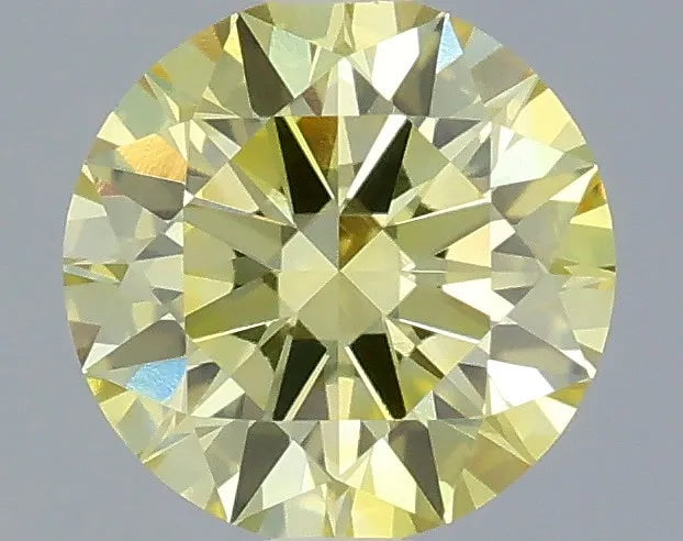 0.33ct Round Lab Grown Diamond (Colour Fancy Yellow, Clarity VVS1, Cut EX, IGI Certified)