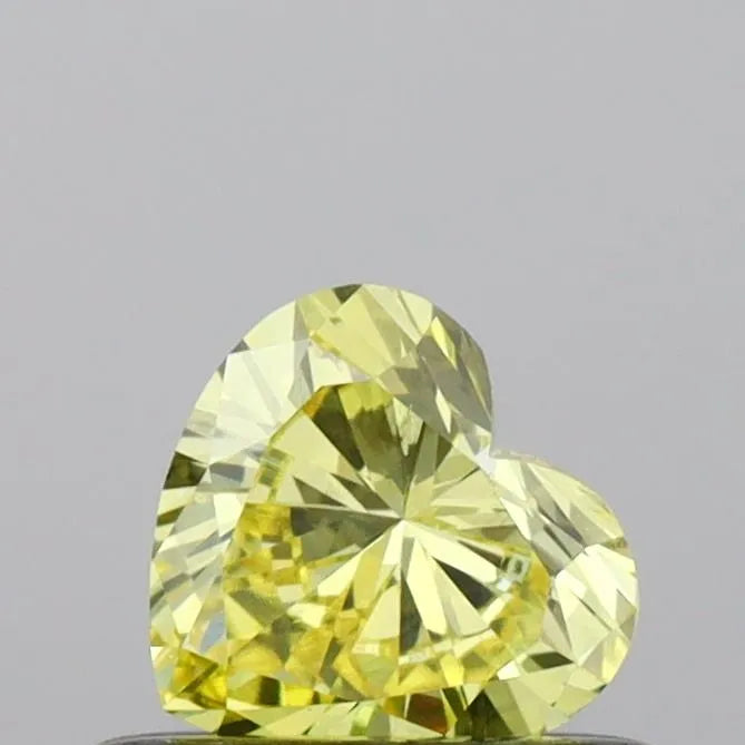 0.34ct Heart Lab Grown Diamond (Colour Fancy Vivid Yellow, Clarity VS2, IGI Certified)