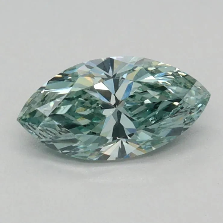 0.34ct Marquise Lab Grown Diamond (Colour Fancy Vivid Green, Clarity VVS2, IGI Certified)