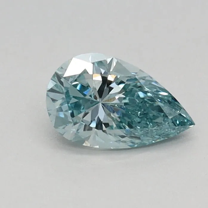 0.34ct Pear Lab Grown Diamond (Colour Fancy Vivid Blue, Clarity VS1, IGI Certified)