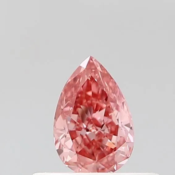 0.34ct Pear Lab Grown Diamond (Colour Fancy Vivid Pink, Clarity VS1, IGI Certified)