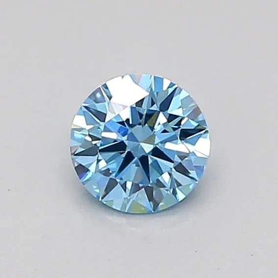 0.34ct Round Lab Grown Diamond (Colour Fancy Vivid Blue, Clarity VS1, Cut EX, Uncertified)
