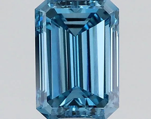 0.35ct Emerald Lab Grown Diamond (Colour Fancy Vivid Blue, Clarity VS1, IGI Certified)